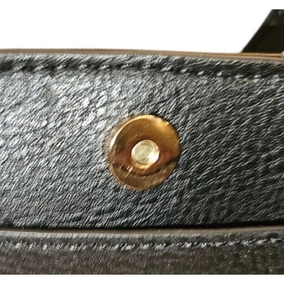 Nwt Steve Madden Black Perforated Tote Bag With detachable strap  Gold Accents - Picture 13 of 16